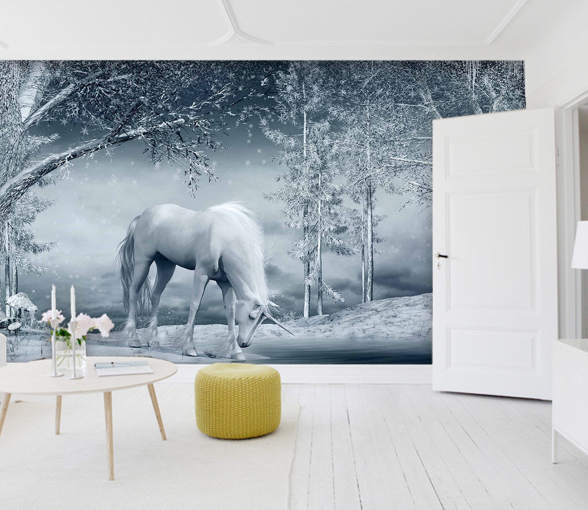 3D Snowflake Unicorn 200 Wallpaper AJ Wallpaper 