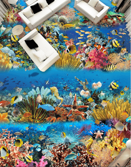 3D Colorful Sea Floor Mural Wallpaper AJ Wallpaper 2 