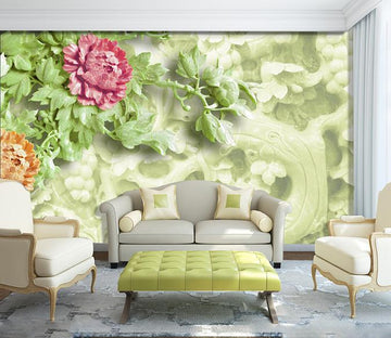 3D Flower Plants Green sculpture Wallpaper AJ Wallpaper 1 