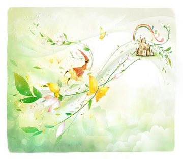 3D Butterfly Green Leaves 88 Wallpaper AJ Wallpapers 