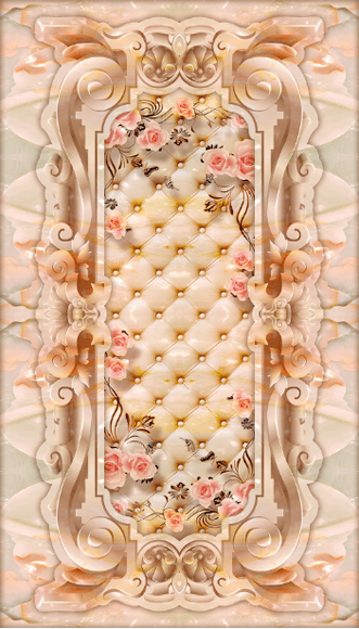 3D Pattern And Flowers Floor Mural Wallpaper AJ Wallpaper 2 