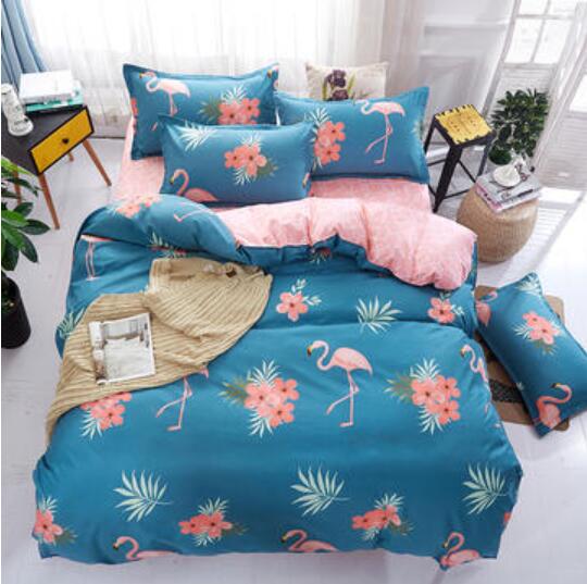 3D Flower Flamingo 4079 Bed Pillowcases Quilt
