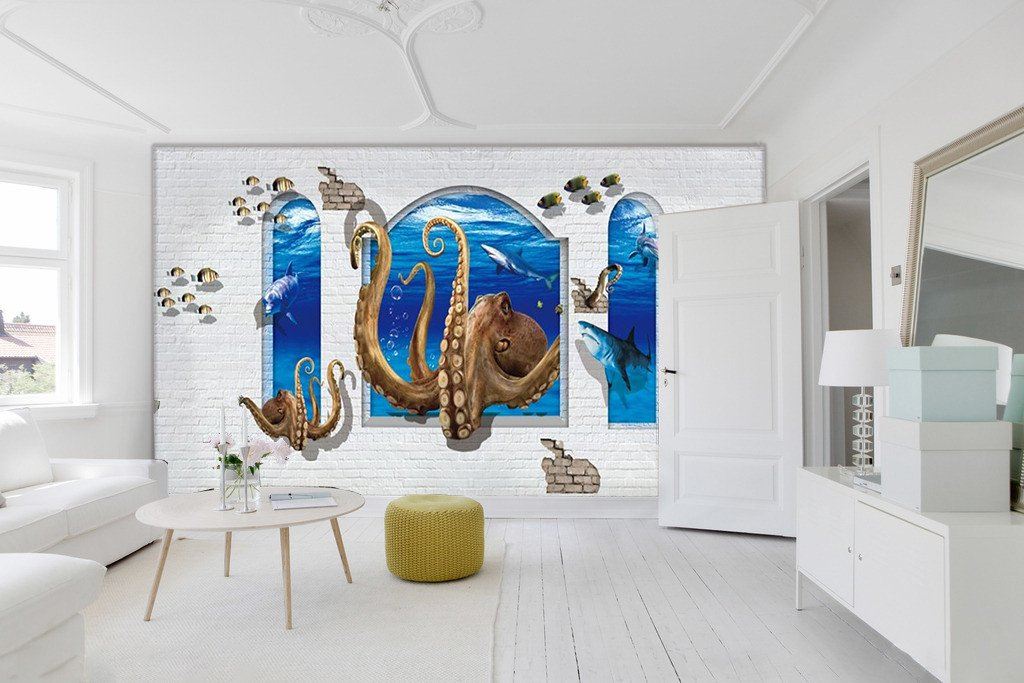 3D Ocean Octopus 53 Wallpaper AJ Wallpaper 