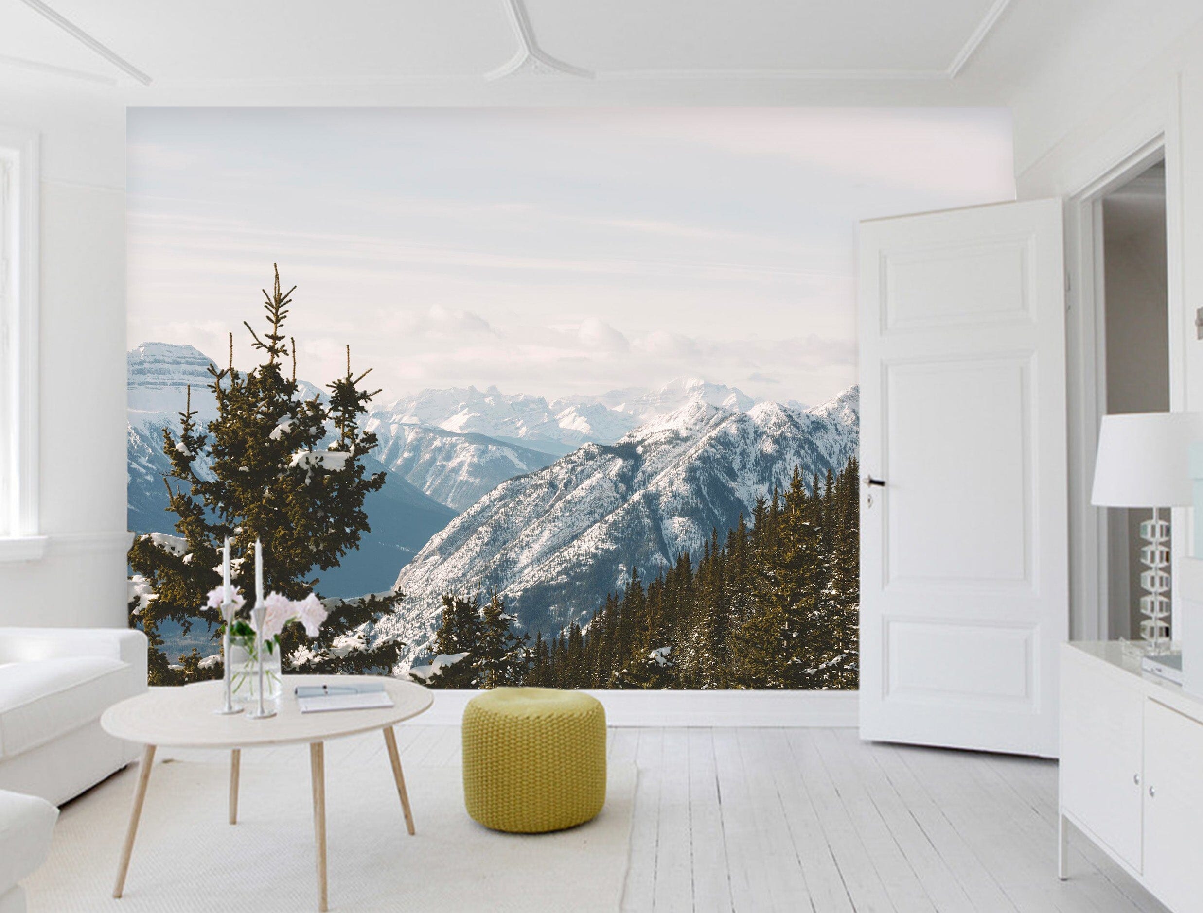 3D Snow Mountain Forest 84 Wall Murals Wallpaper AJ Wallpaper 2 