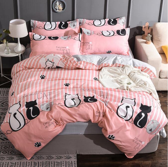 3D Black And White Cat Footprints 13099 Bed Pillowcases Quilt
