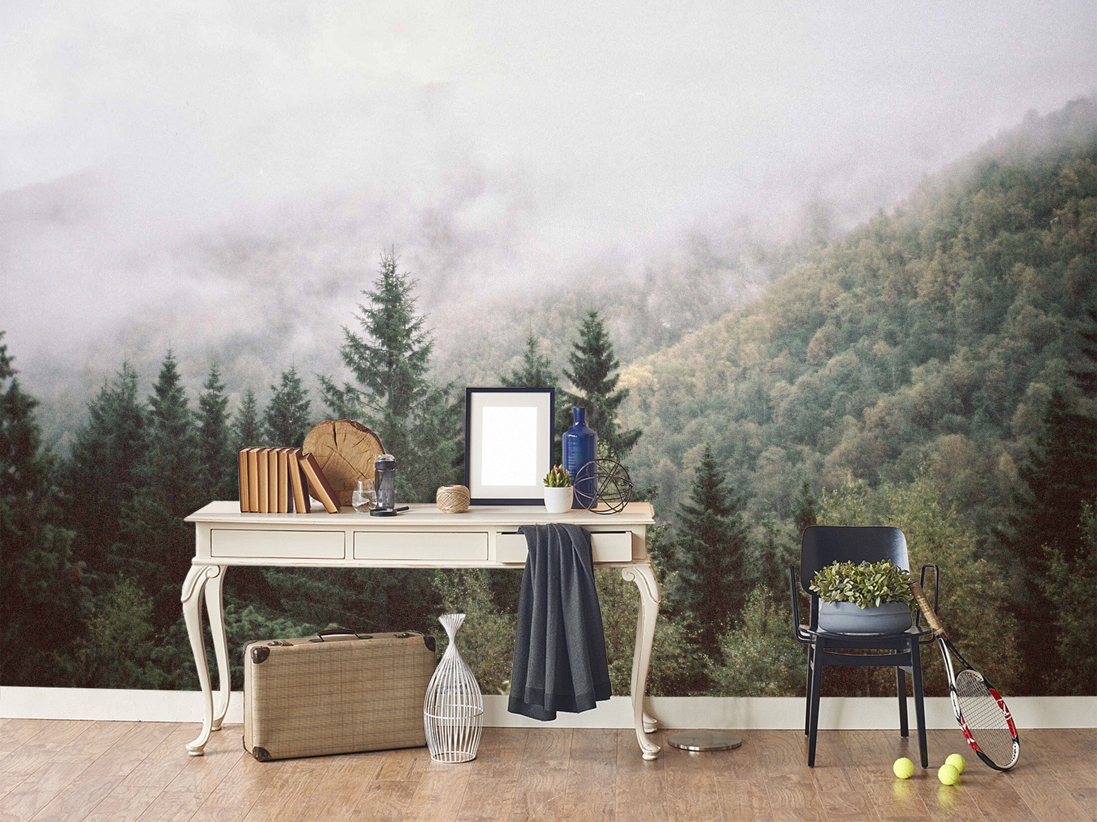 3D Morning Fog Forest 112 Wall Murals Wallpaper AJ Wallpaper 2 