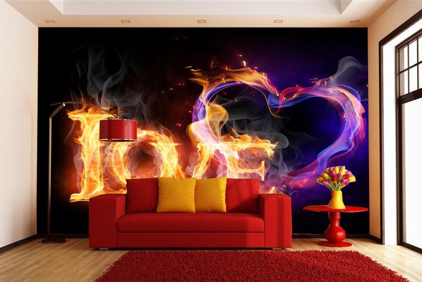 Flaming Love Heart Wallpaper AJ Wallpaper 