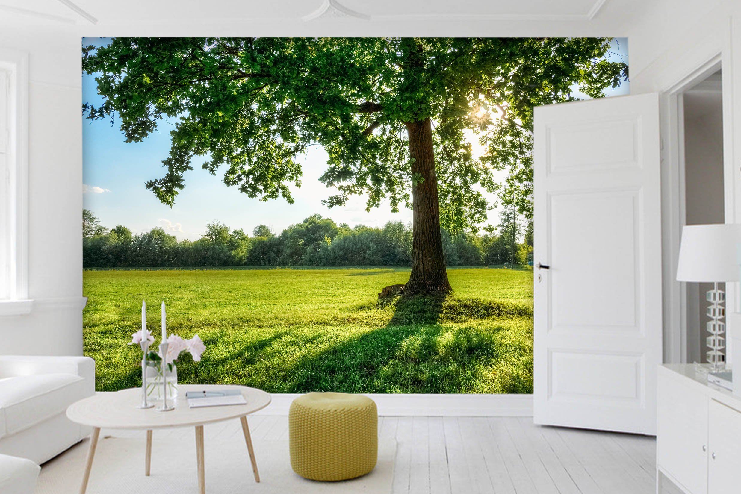 3D Beautiful Oak Tree 31 Wall Murals Wallpaper AJ Wallpaper 2 