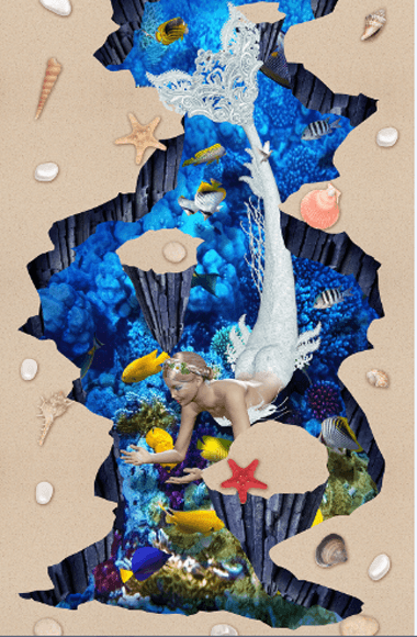 3D Mermaid Floor Mural Wallpaper AJ Wallpaper 2 