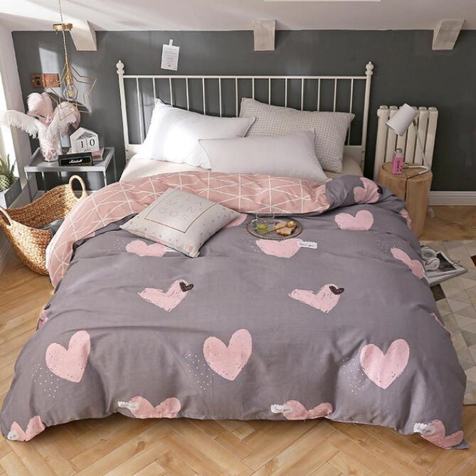 3D Pink Love 4122 Bed Pillowcases Quilt