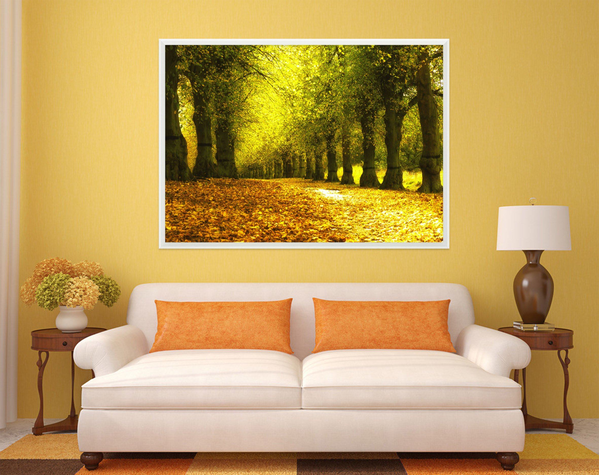 3D Deciduous Trees 047 Fake Framed Print Painting Wallpaper AJ Creativity Home 