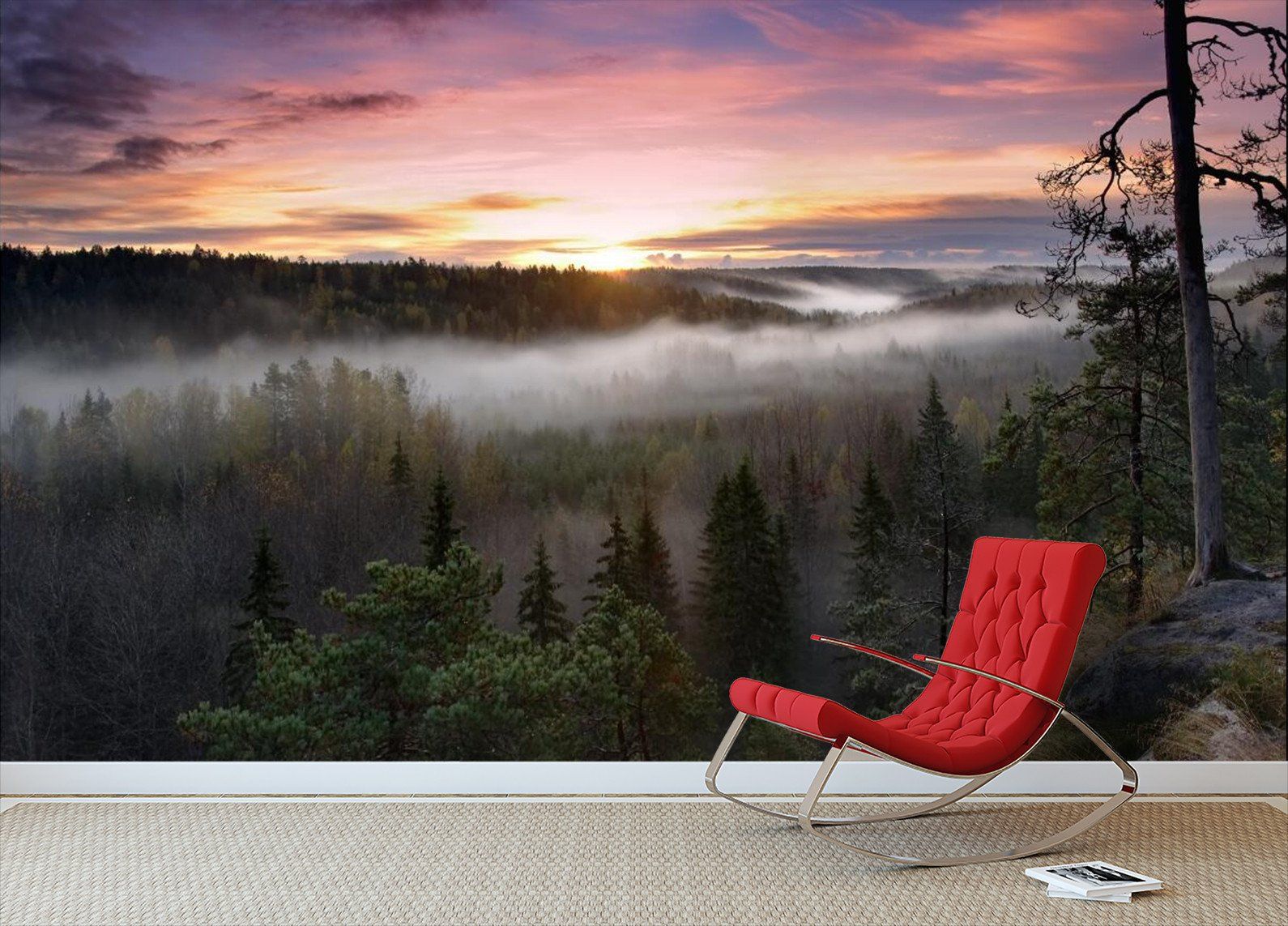 Dust Glow Pine Tree And Fog 5 Wallpaper AJ Wallpaper 1 