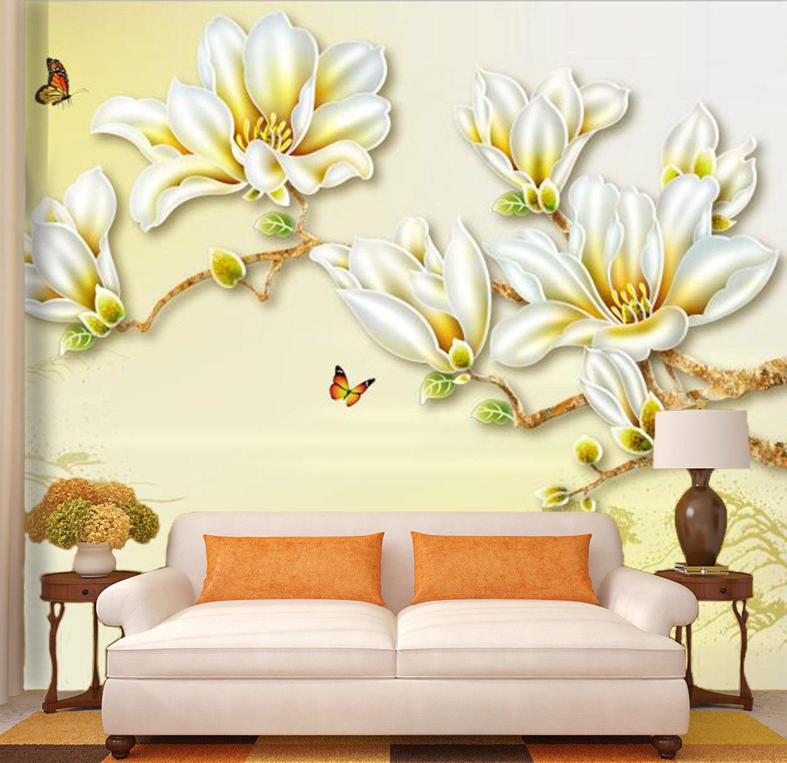 White Blossoming Flower 827 Wallpaper AJ Wallpaper 1 