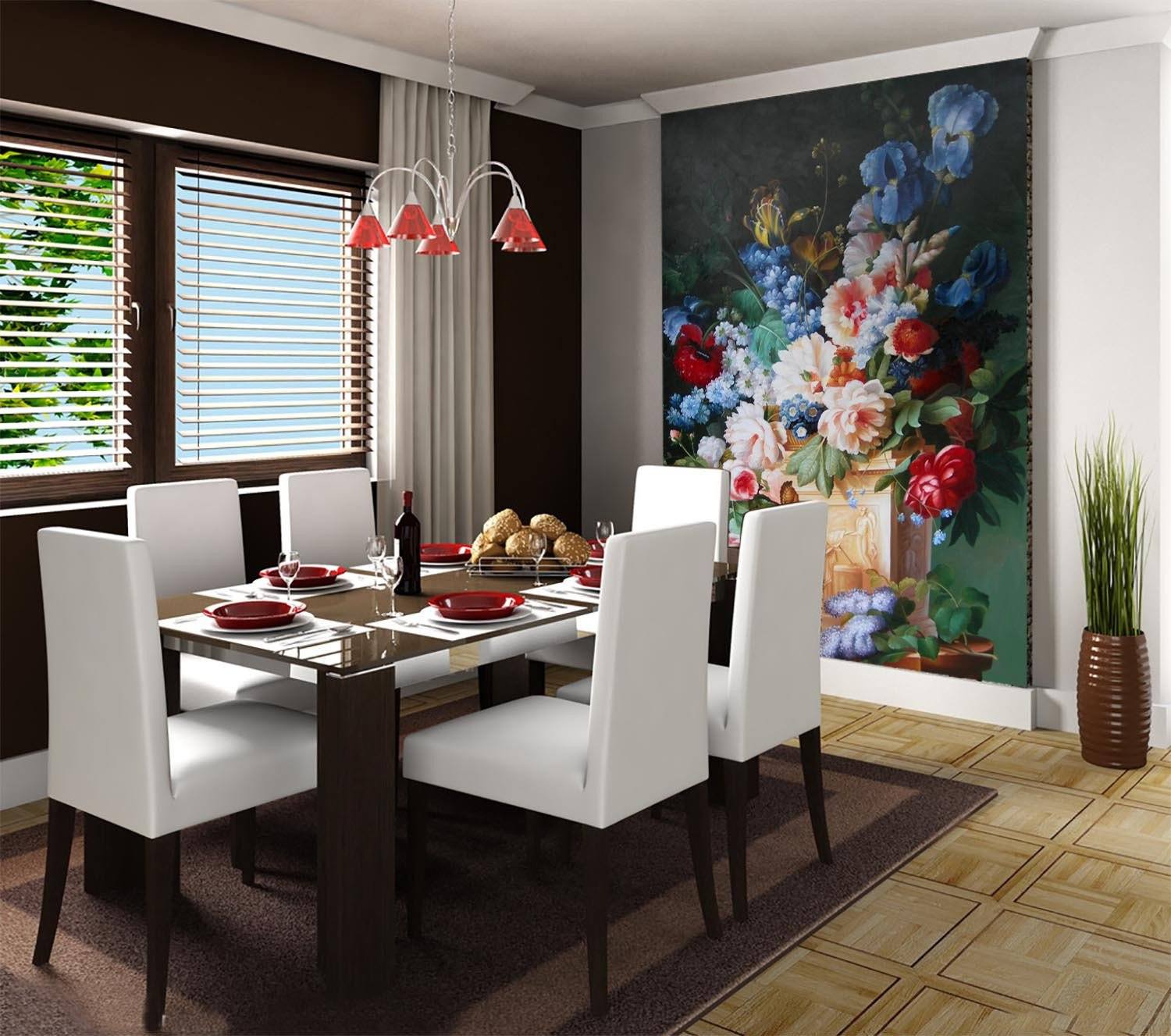 Delicate Flowers Vase Wallpaper AJ Wallpaper 