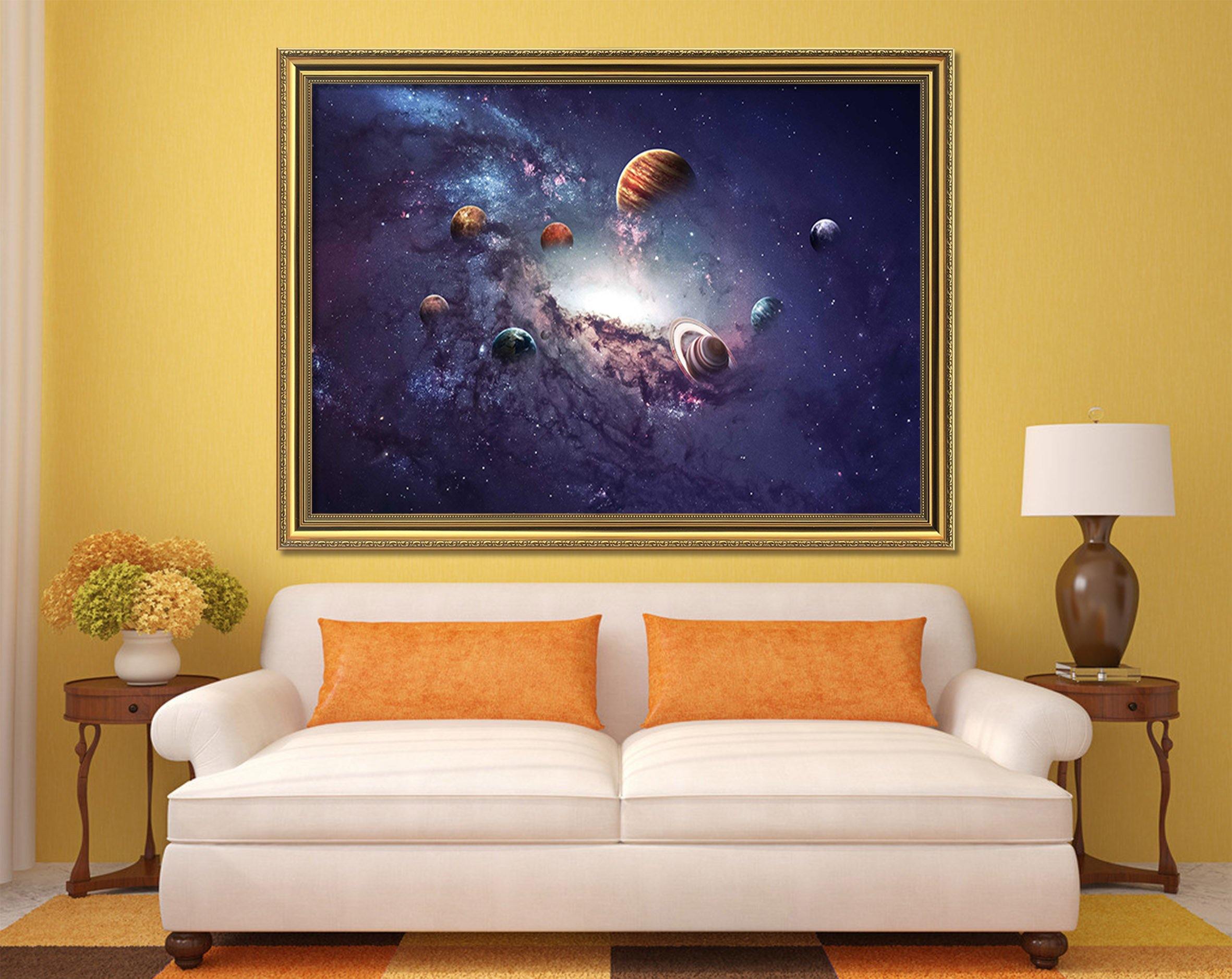 3D Shining Stars 098 Fake Framed Print Painting Wallpaper AJ Creativity Home 