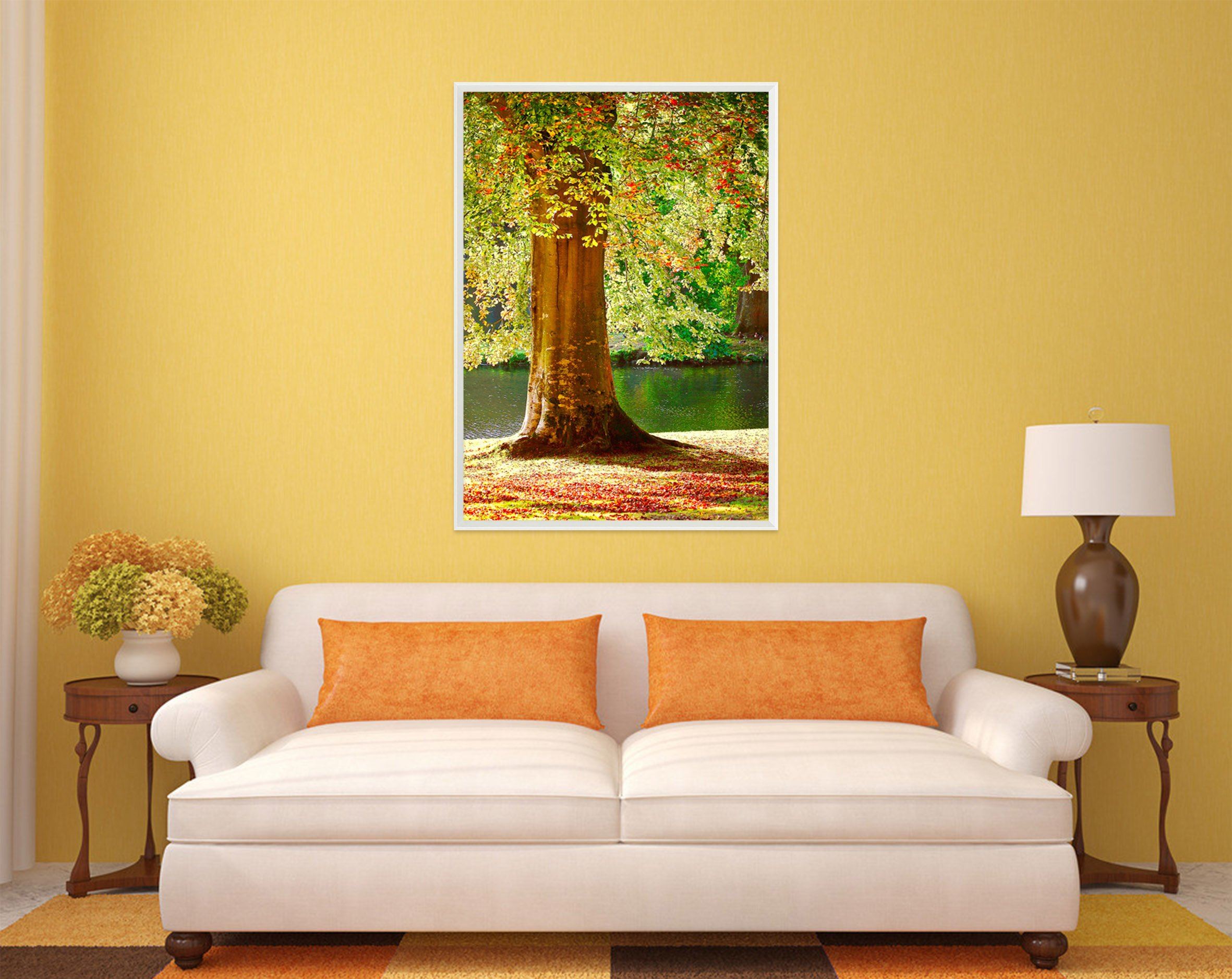 3D Big Tree 049 Fake Framed Print Painting Wallpaper AJ Creativity Home 