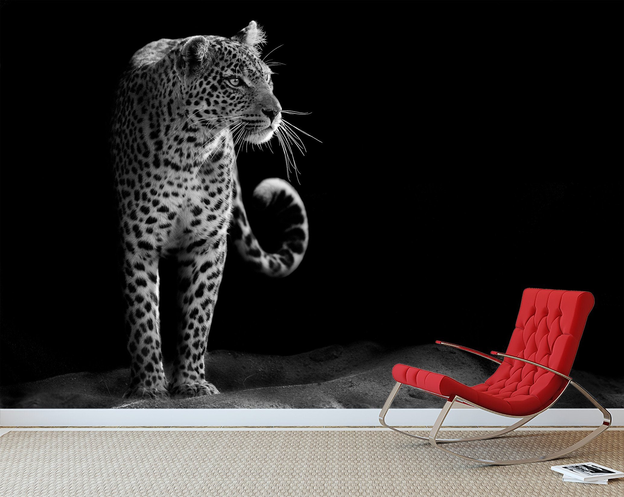 3D Big Leopard 005 Wallpaper AJ Wallpaper 