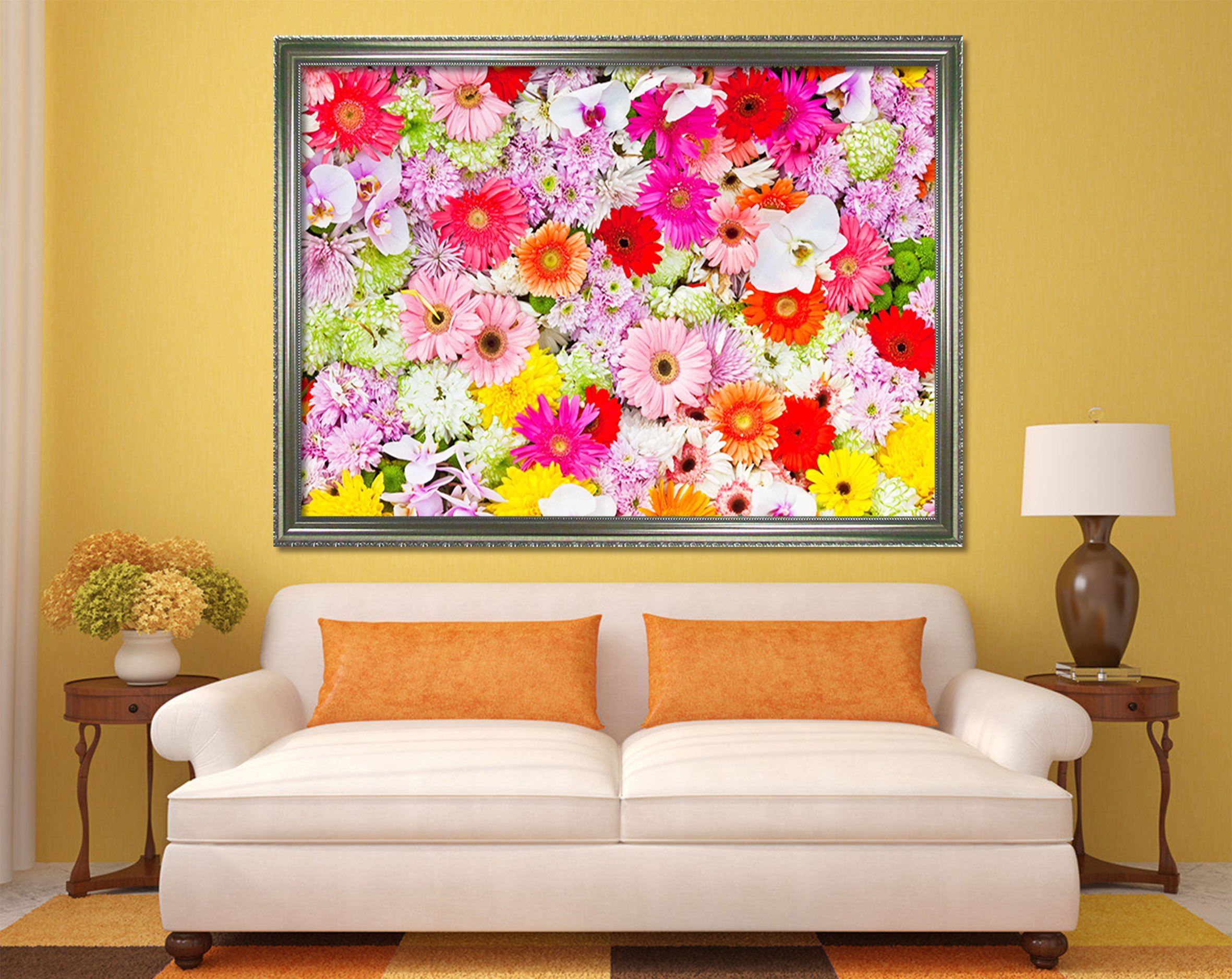 3D Colorful Flower 170 Fake Framed Print Painting Wallpaper AJ Creativity Home 