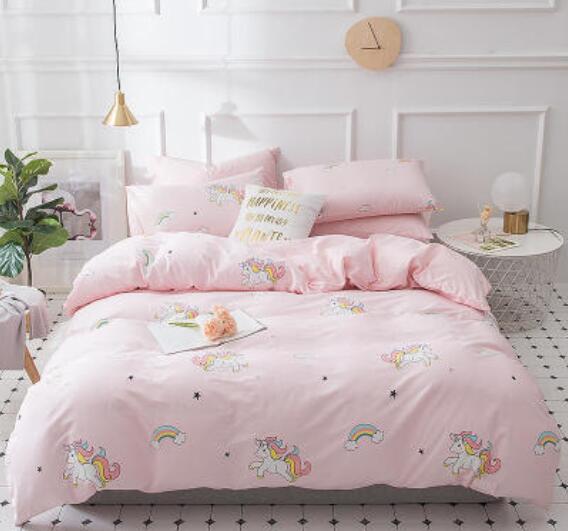 3D Unicorn Rainbow 17098 Bed Pillowcases Quilt