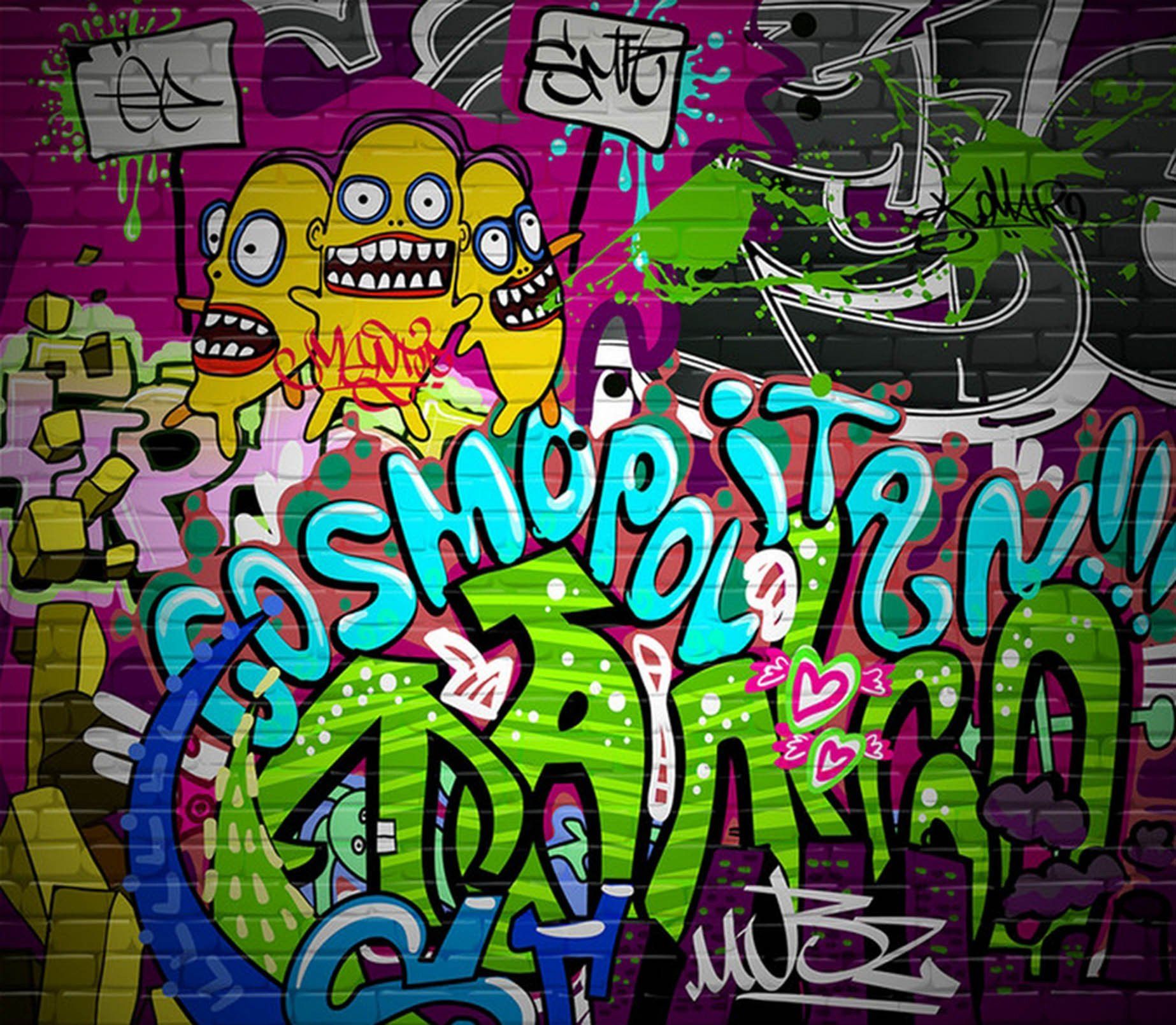 3D Funny Graffiti 65 Garage Door Mural Wallpaper AJ Wallpaper 