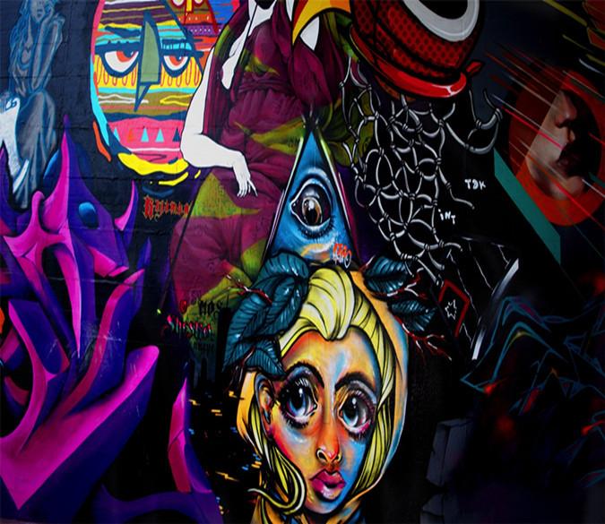 3D Graffiti Girl 291 Wallpaper AJ Wallpaper 