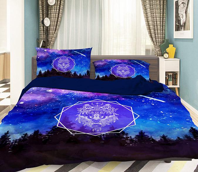 3D Meteor Lion 057 Bed Pillowcases Quilt Wallpaper AJ Wallpaper 