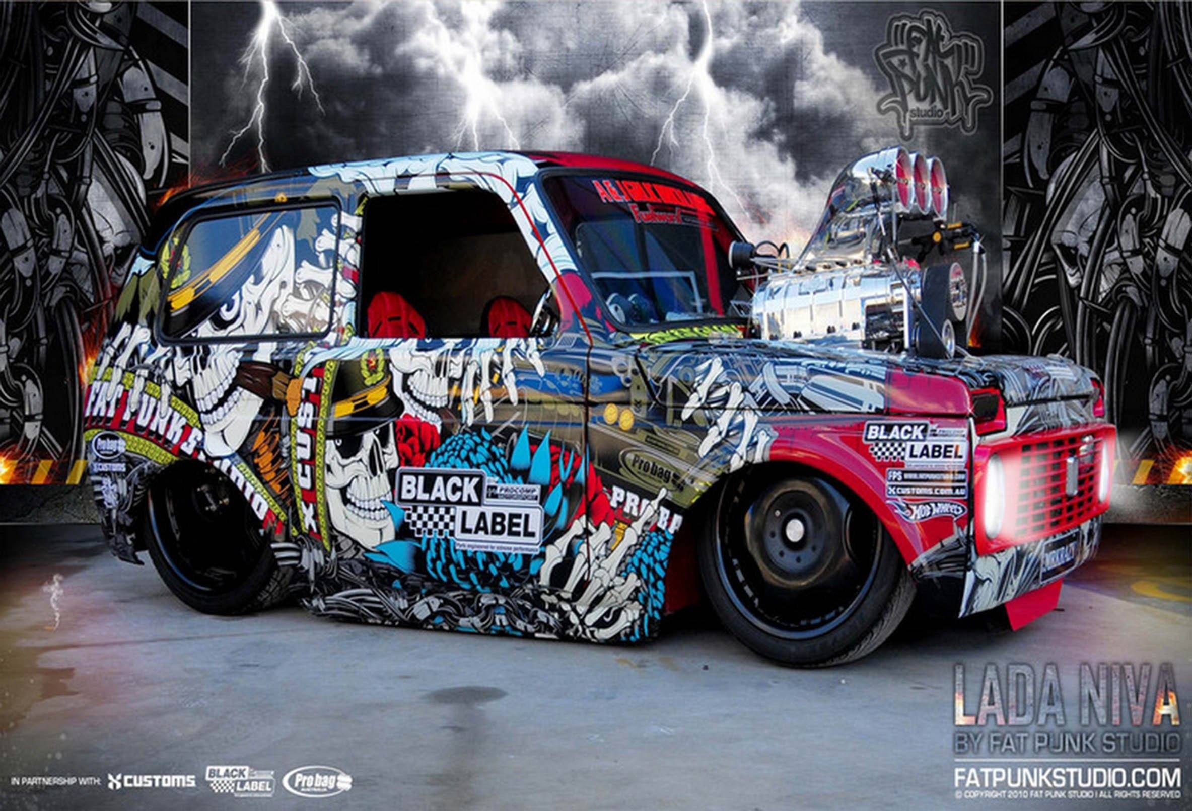 3D Car Graffiti 67 Garage Door Mural Wallpaper AJ Wallpaper 