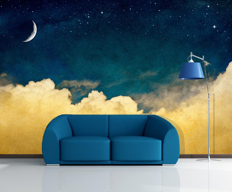 3D Night Moon Sky Clouds 24 Wallpaper AJ Wallpaper 