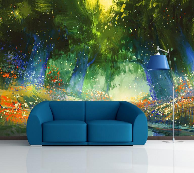 3D Green Graffiti Tree 573 Wallpaper AJ Wallpaper 