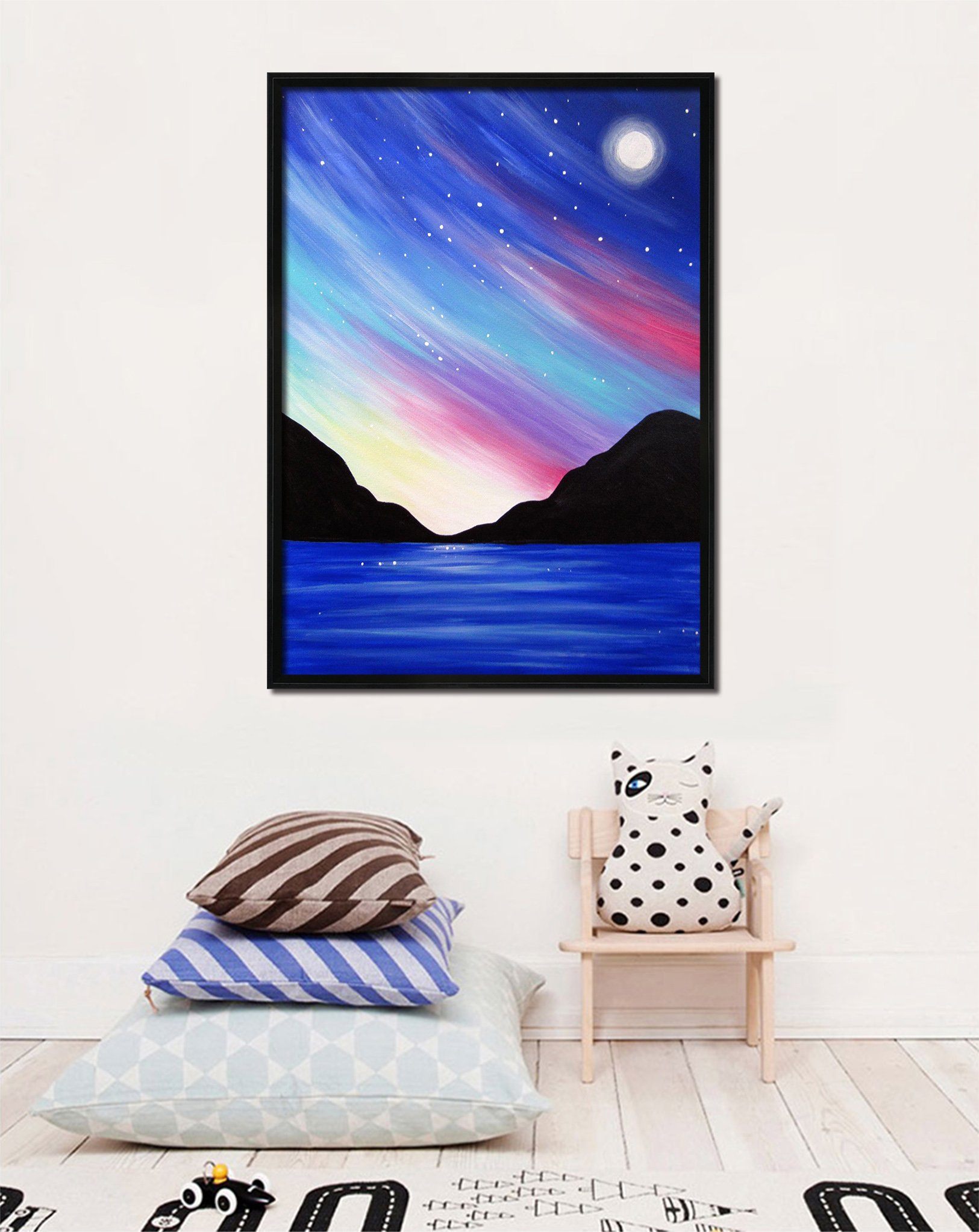 3D Shadow Mountain 103 Fake Framed Print Painting Wallpaper AJ Creativity Home 