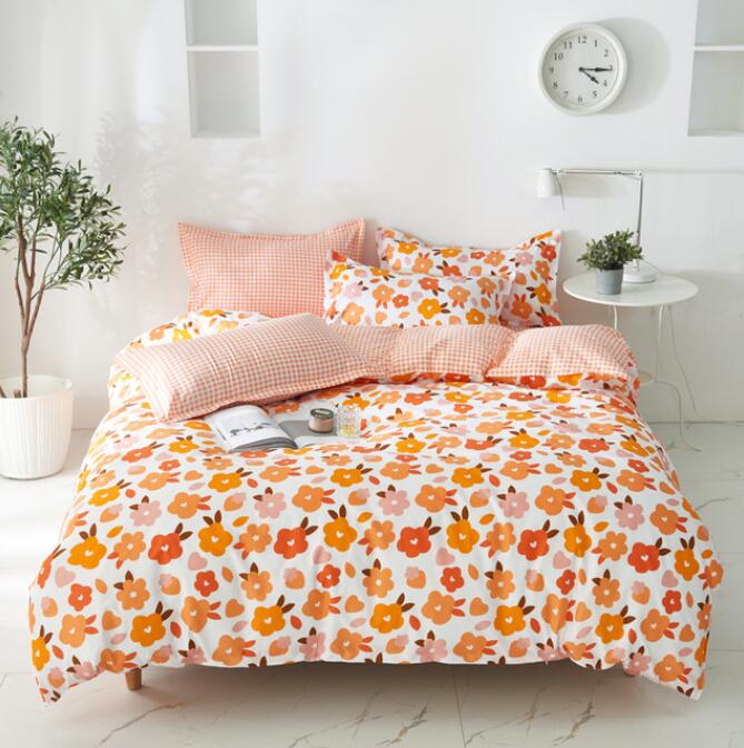 3D Orange Flower 13152 Bed Pillowcases Quilt