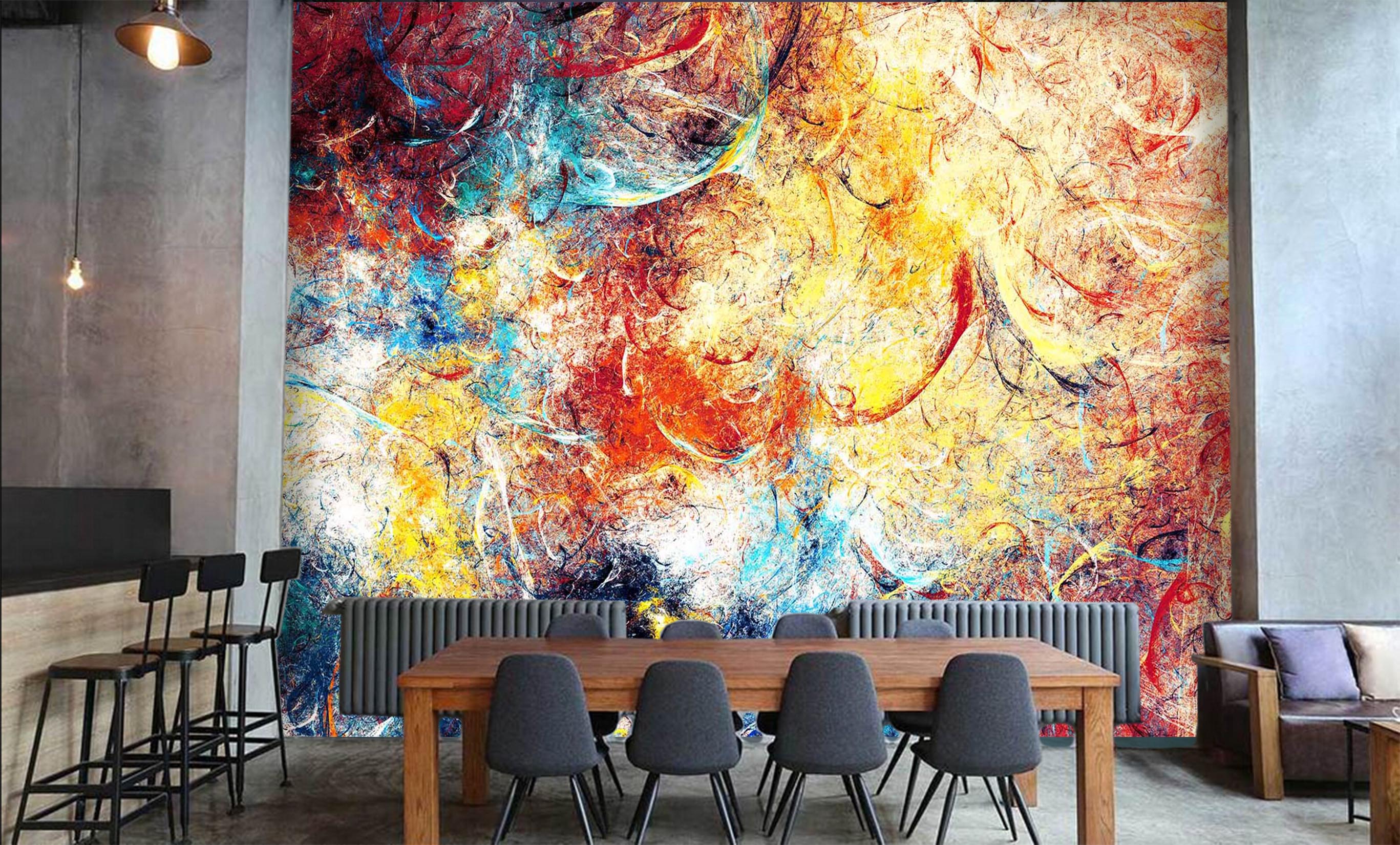 3D Artistic Bright Paint 65 Wall Murals