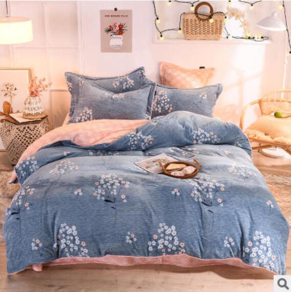 3D Blue Flower 20065 Bed Pillowcases Quilt