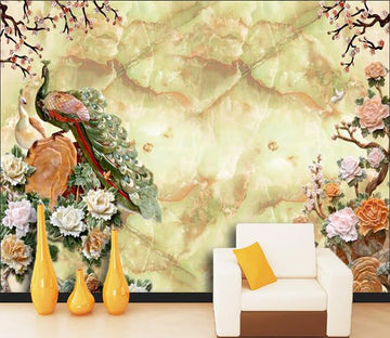 3D Animal peacock carving Wallpaper AJ Wallpaper 1 