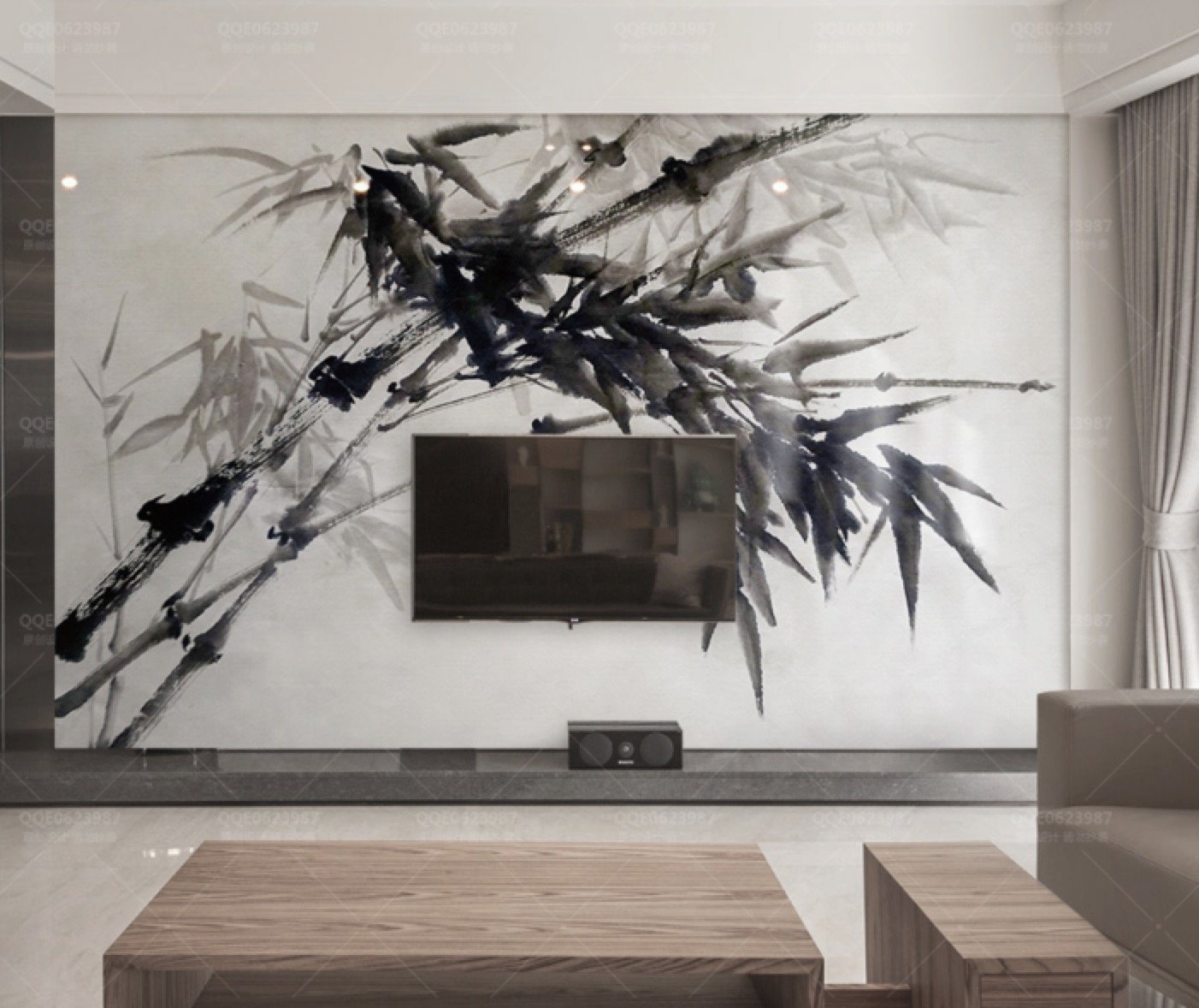 bamboo forest black white 101 Wallpaper AJ Wallpaper 