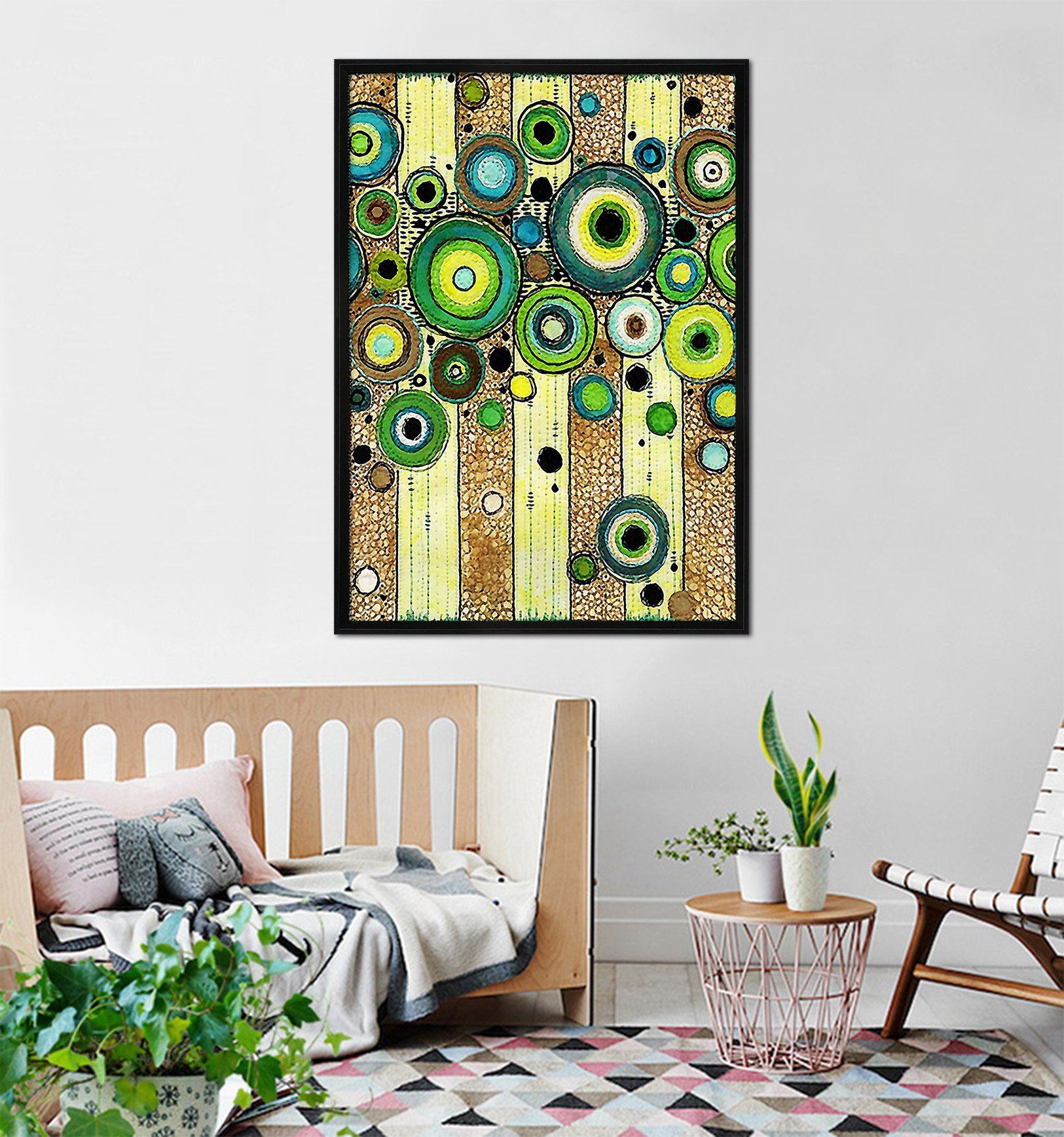 3D Dark Circle 094 Fake Framed Print Painting Wallpaper AJ Creativity Home 