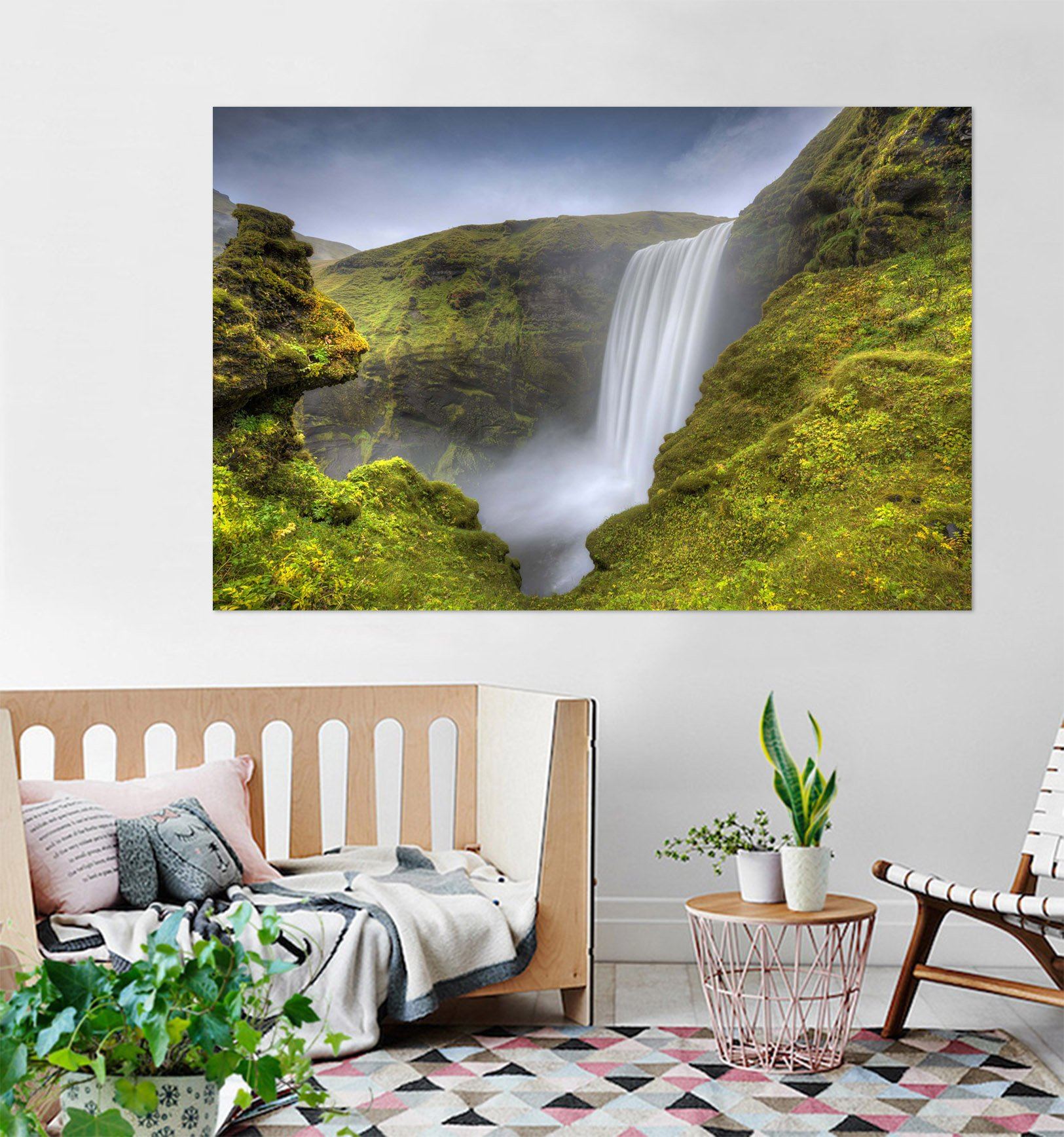 3D Alpine Waterfall 165 Marco Carmassi Wall Sticker Wallpaper AJ Wallpaper 2 