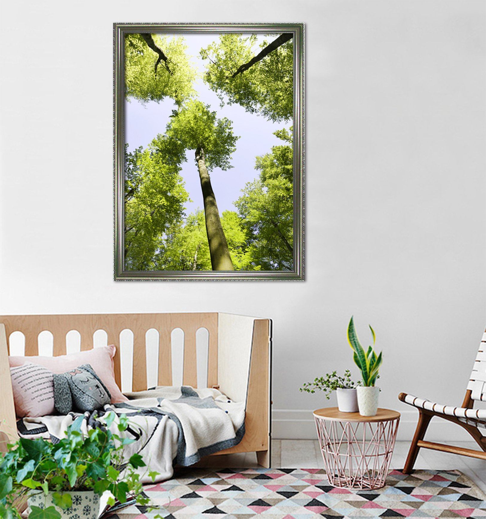 3D Big Tree 017 Fake Framed Print Painting Wallpaper AJ Creativity Home 