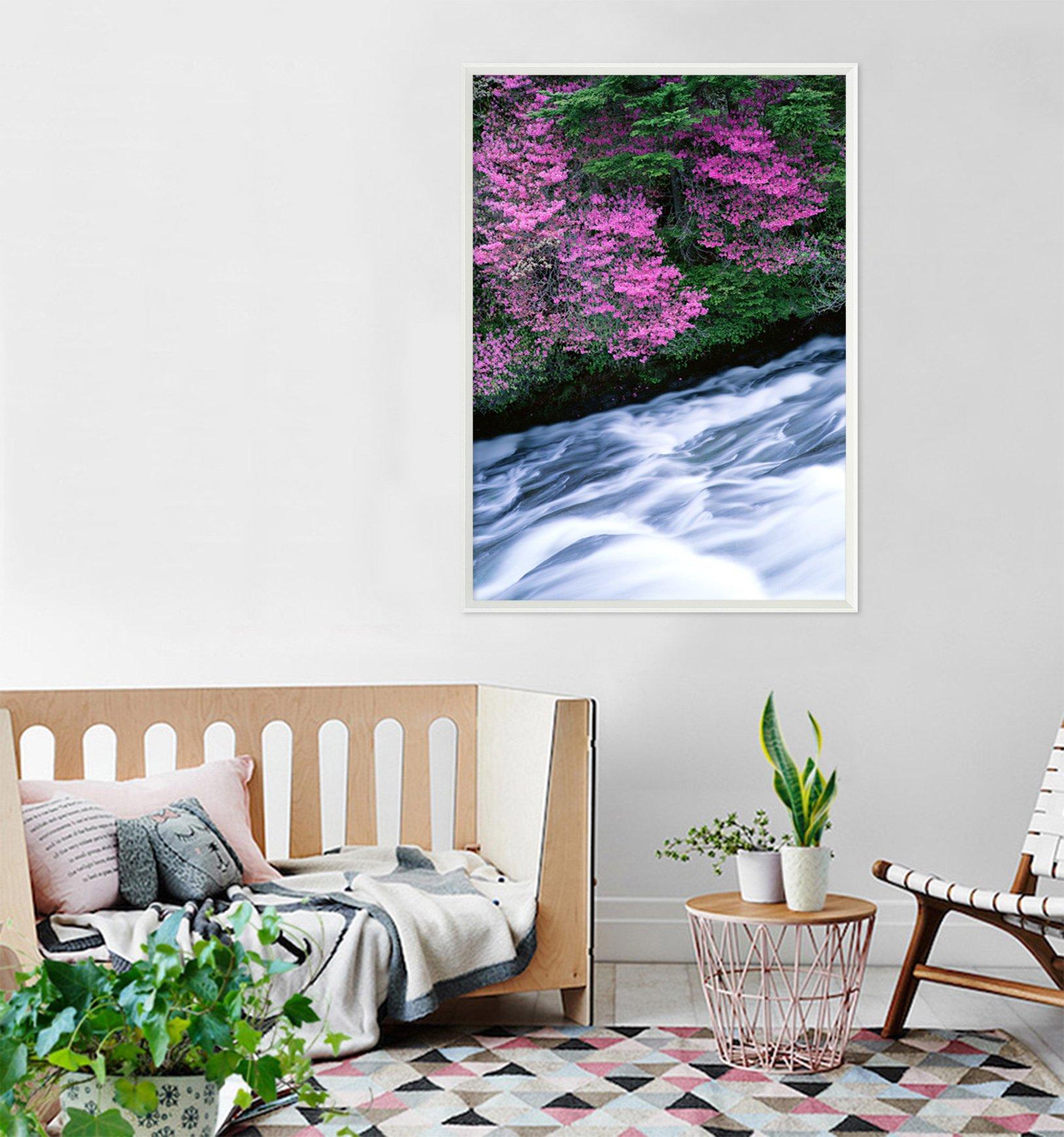 3D Woods Flowers 007 Fake Framed Print Painting Wallpaper AJ Creativity Home 