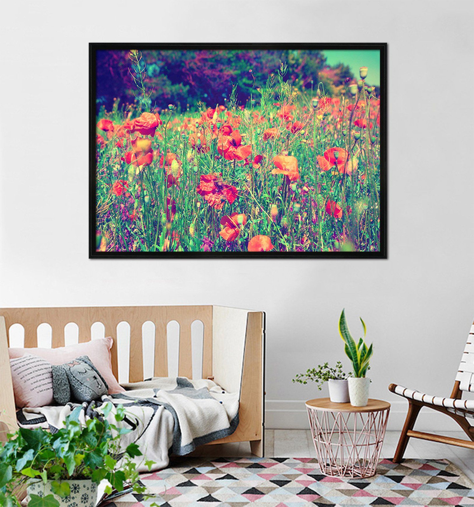 3D Blooming Flowers 097 Fake Framed Print Painting Wallpaper AJ Creativity Home 