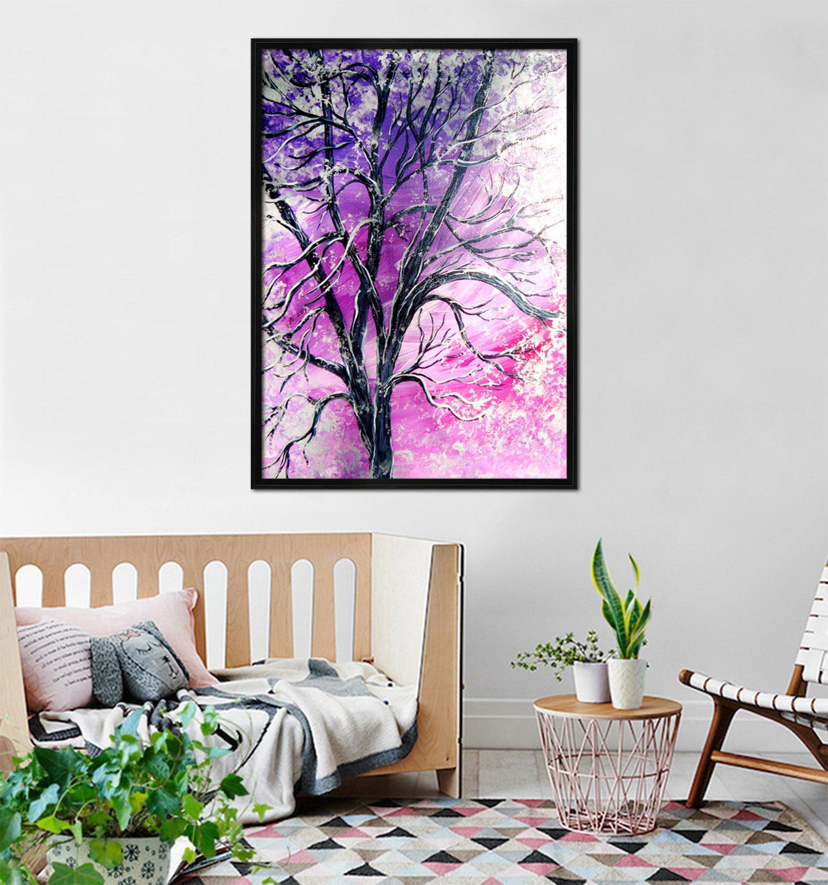 3D Strange Tree 107 Fake Framed Print Painting Wallpaper AJ Creativity Home 