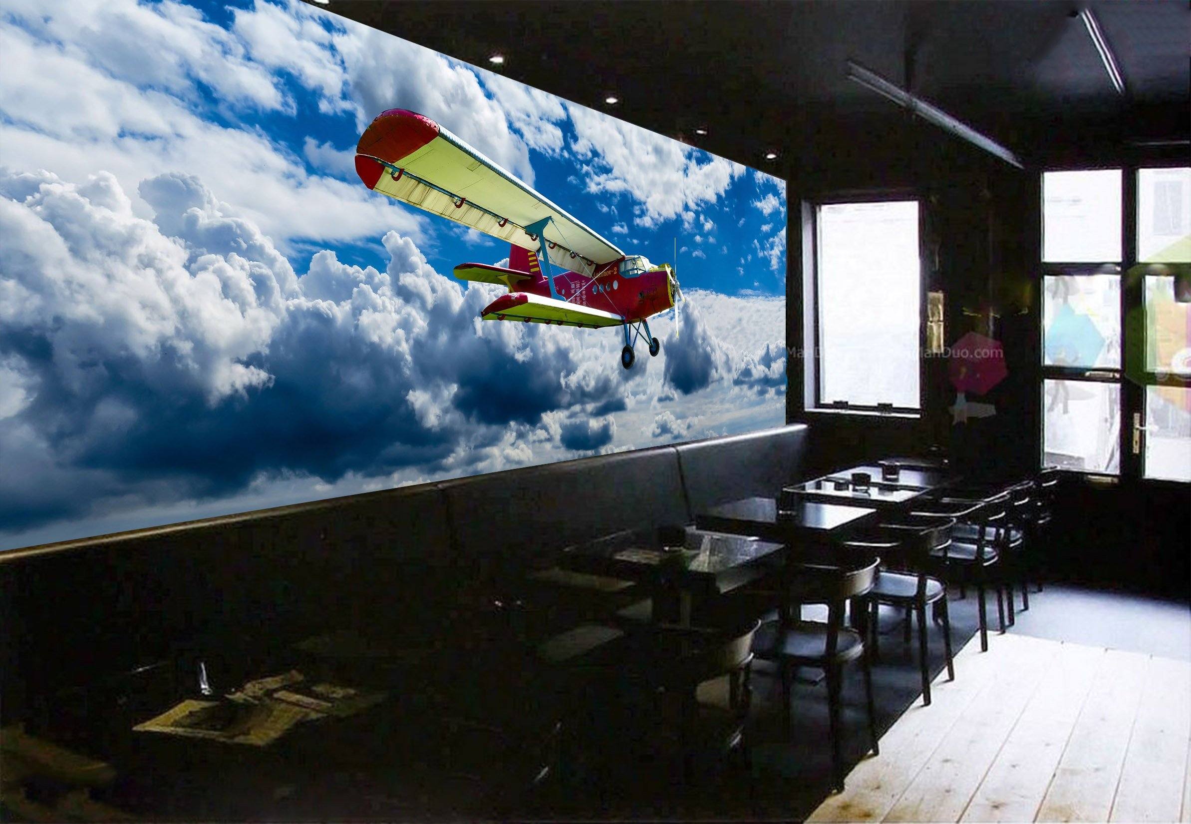 3D Plane Sky 896 Vehicle Wall Murals Wallpaper AJ Wallpaper 2 