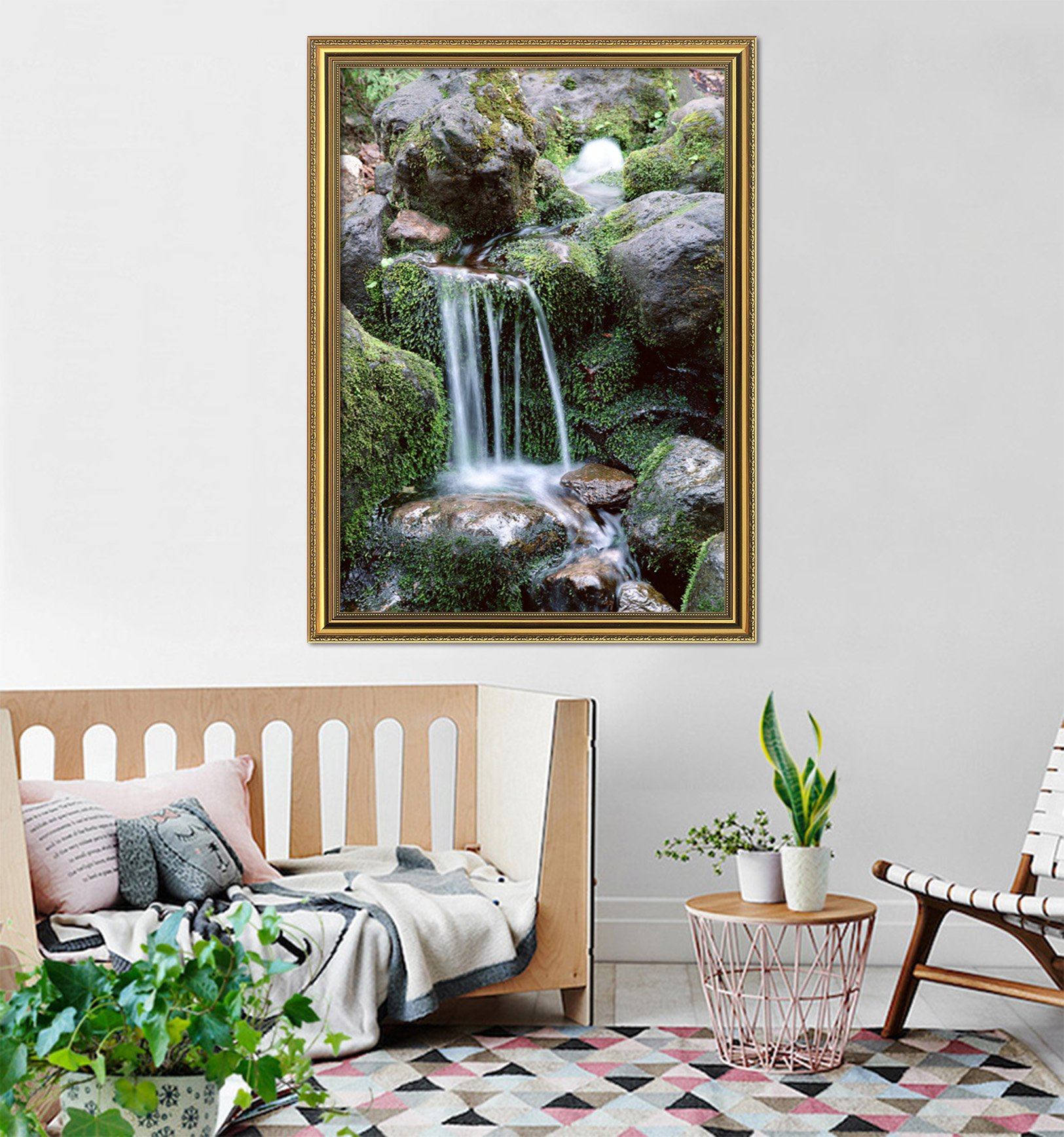 3D Moss Stone 112 Fake Framed Print Painting Wallpaper AJ Creativity Home 