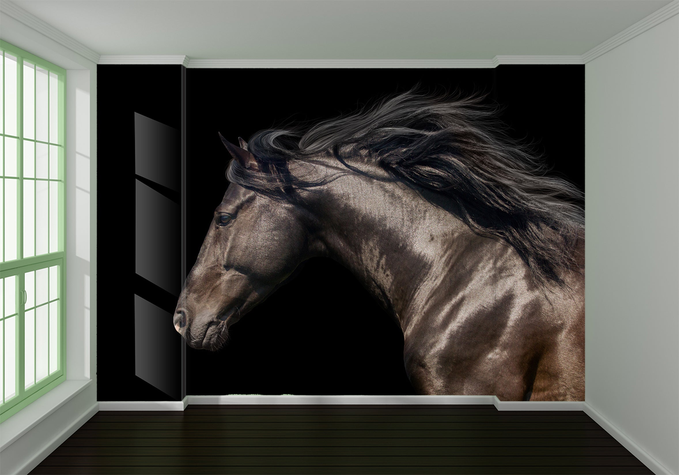3D Brown Horse 300 Wall Murals