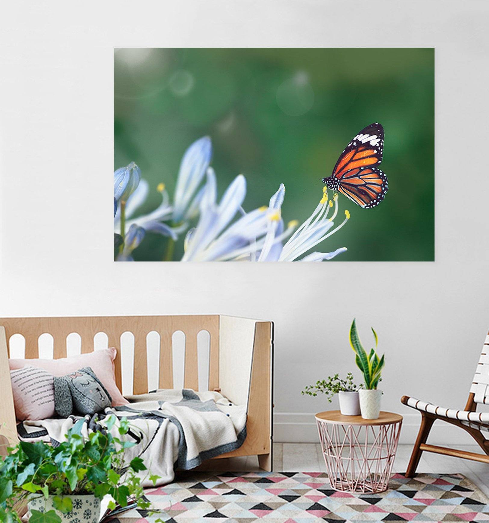 3D Flower Butterfly 60 Animal Wall Stickers Wallpaper AJ Wallpaper 2 