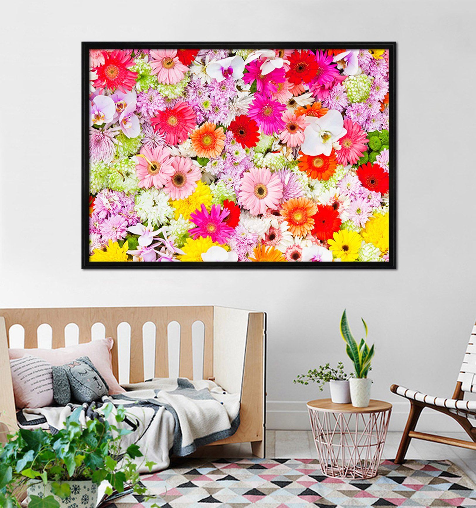 3D Colorful Flower 170 Fake Framed Print Painting Wallpaper AJ Creativity Home 