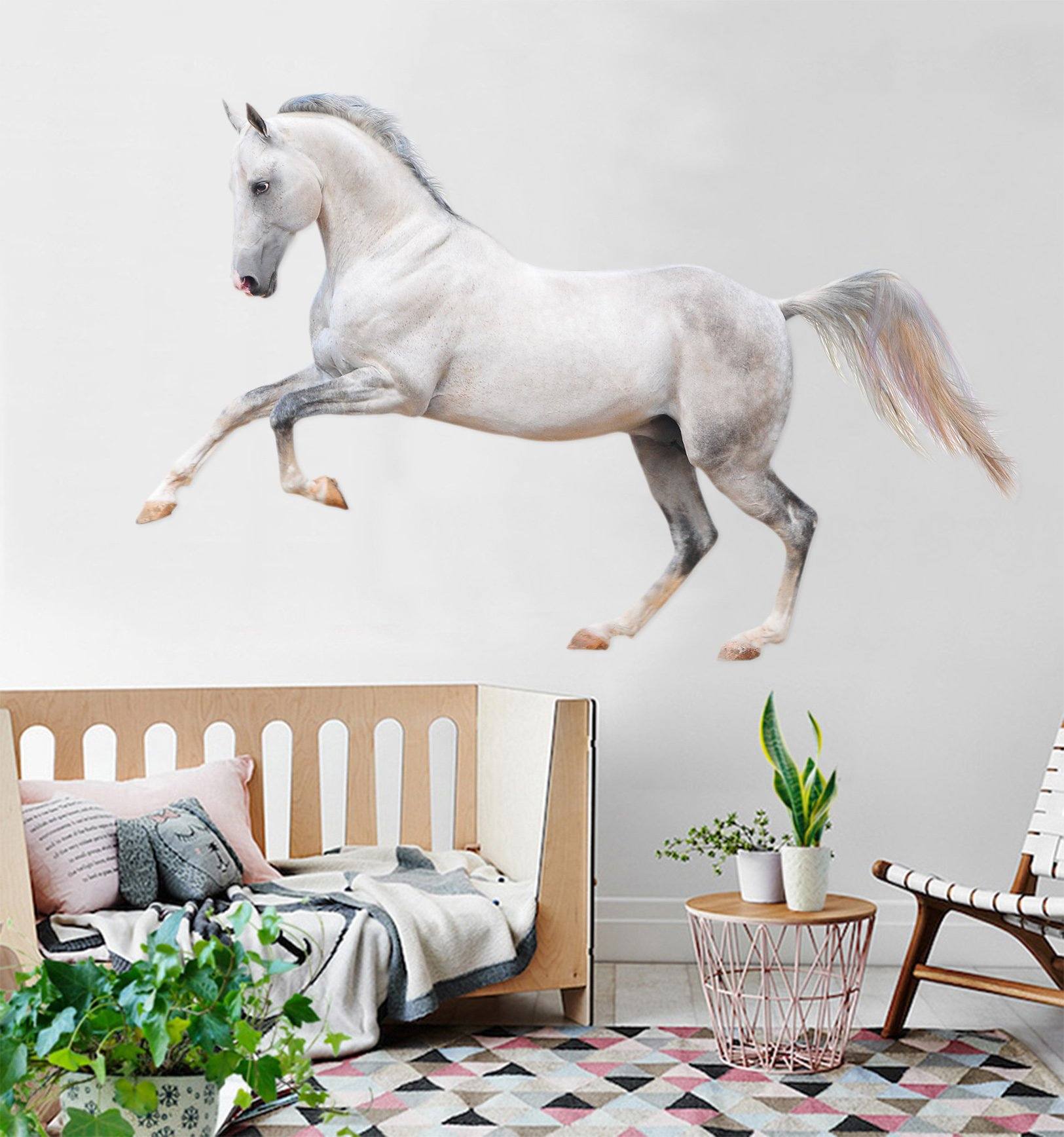 3D Horse Lifting Leg 077 Animals Wall Stickers Wallpaper AJ Wallpaper 