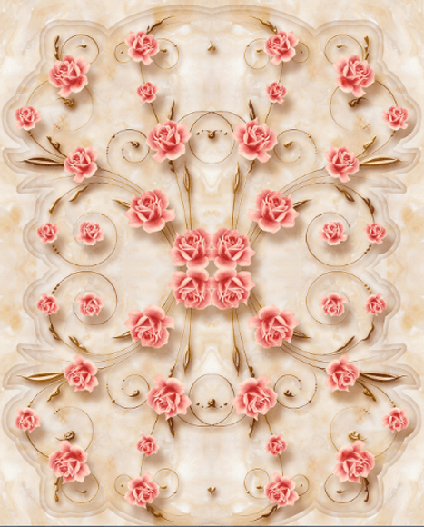 3D Pink Blossoms Floor Mural Wallpaper AJ Wallpaper 2 