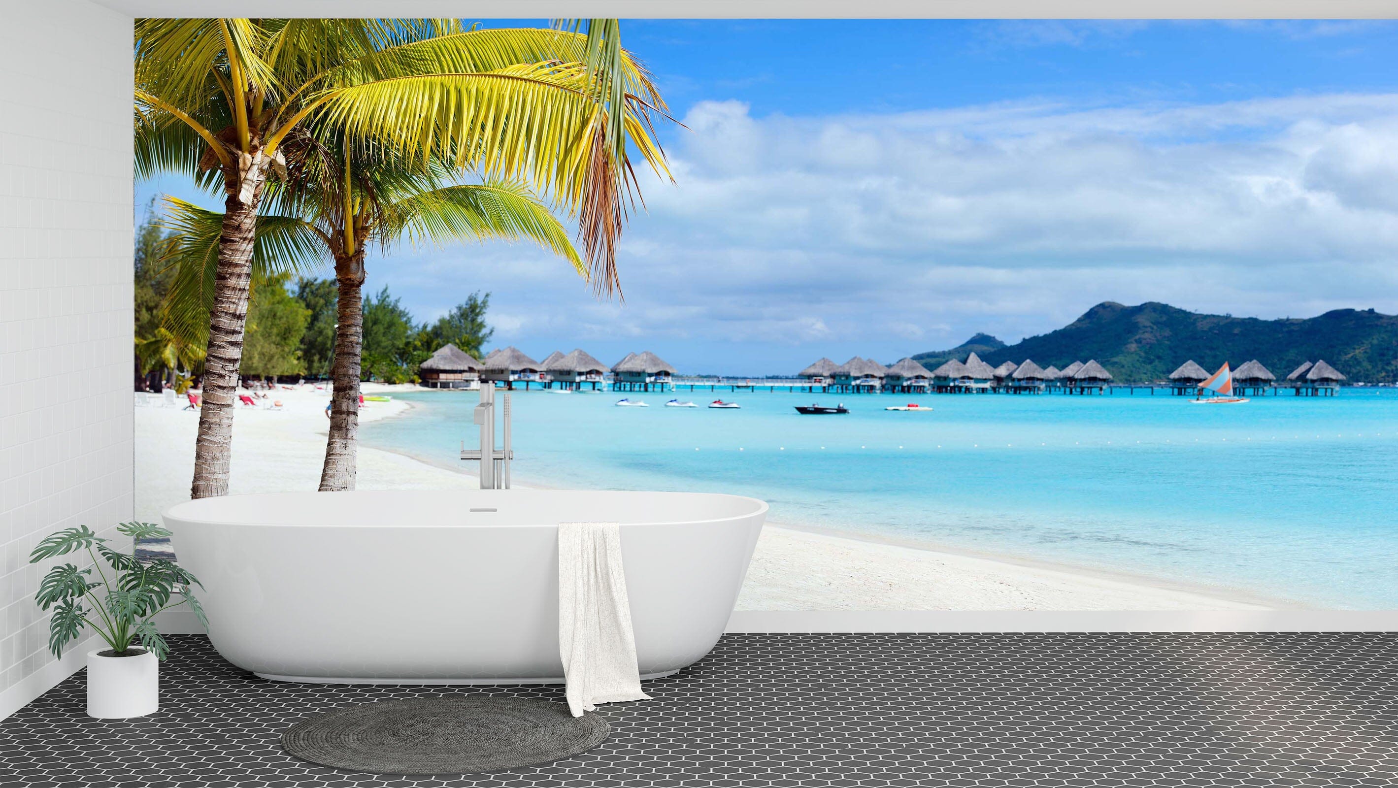 3D Coconut Palm Tree 1632 Wall Murals Wallpaper AJ Wallpaper 2 