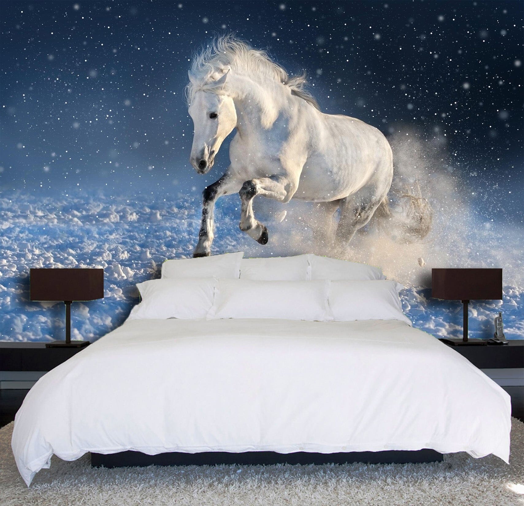 3D White Horse 1048 Wall Murals Wallpaper AJ Wallpaper 2 